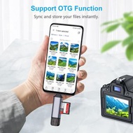 USB Type C or A  USB Ver. 3.2  Card Reader 2-in-1 OTG (Dual Interface USB-C & USB-A),Dual Connector 
