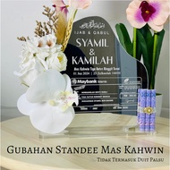 GUBAHAN STANDEE PLAT HANTARAN IJAB QABUL MAS KAHWIN-BUNGA GUBAHAN