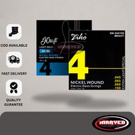 4-string Electric Bass Guitar String - JCraft 40-95 Light Solo and ZIKO DN-045100 Extra Light Specia