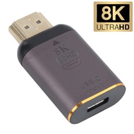 8K 60Hz USB-C/Type-C Female to HDMI Male Adapter  Penyesuai USB-C / Jenis-C Perempuan ke HDMI Lelaki