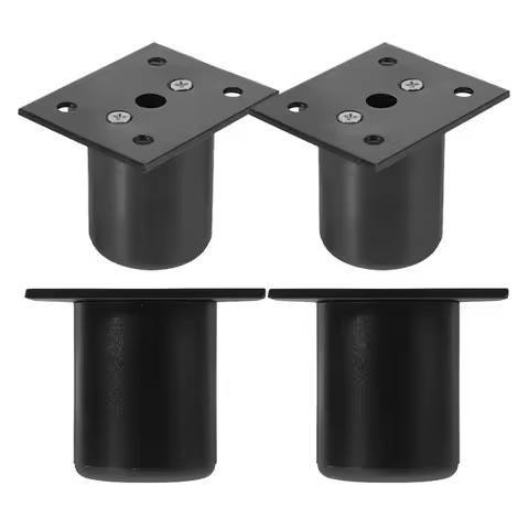 4pcs Adjustable Furniture Feet Aluminum Alloy 5cm Black Durable Stable Load Bearing Sofa Legs Cabine