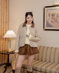 C74 Milk Tea Jacket (เสื้อแจ็คเก็ตผ้าวูล)