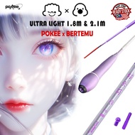 POKEE Joran Teleskopik 3/7 Ultra Light 1.8m 2.1m (BERTEMU) Udang Galah Telescopic RodPrawn Pancing K