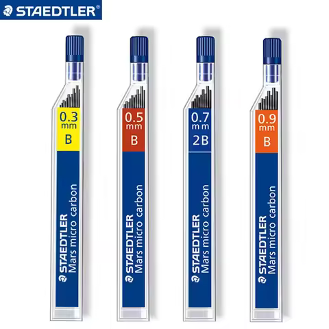 STAEDTLER Mechanical Pencil Lead 05mm 07mm 2H HB B 2B Super Tough Core Not Easily Broken Pencils Ref