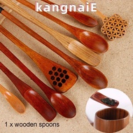 KANGNAI Wooden Spoon Kids Spoon Handmade Home Living Rice Soup Japanese Honey Tea Scoops