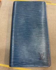 LV 水波紋 長銀包 藍色