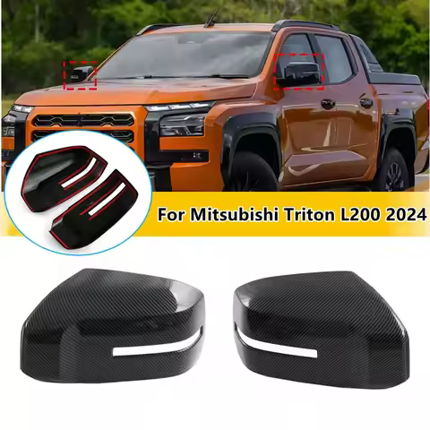 For Mitsubishi Triton L200 2024 ingRearview Mirror Cover Body Kit Accessories