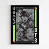 BTS POSTER ️ BTS 8-Bit Poster | Bangtan Boys Wall Painting | Room Decor | BTS WallArt