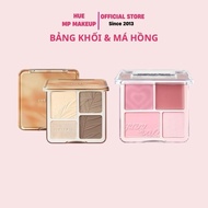 [Combo] JUDYDOLL 4-panel Highlighting Contour Palette & JUDYDOLL 4-panel Blush Palette with Natural 