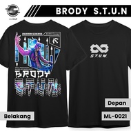 Kaos MLBB BRODY STUN Exclusive Mobile Legends Skin Lengan Pendek Hitam Combed 24s Pria Wanita
