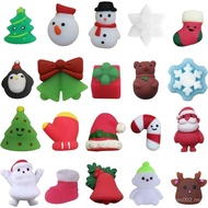 100PCS Christmas Mochi Squishy Toys, Mini Kawaii Christmas Squishies Soft Fidget Toys Stress Squeeze