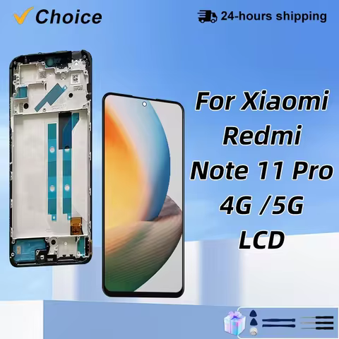 AAA+ 6.67" TFT For Xiaomi Redmi Note 11 Pro 4G 5G Display Touch Screen Digitizer For 21091116I 22011