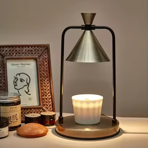 DIMMER Candle Warmers Lamp for Yankee Candle Metal Oil Burner Aromatherapy Lamps Changing Color Tabl