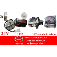 HINO SUPER RANGER 4PIN 24V WIPER MOTOR MADE IN TAIWAN