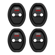 4Pcs Audi Silicone Car Door Lock Protection Cover Door Lock Shock Absorber Silent Accessories for Au