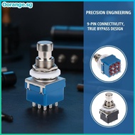 orange 1/3Pcs Button Direct Conversion Switch 9 Pin 3PDT Latching Guitar Switch Guitar Effects Pedal