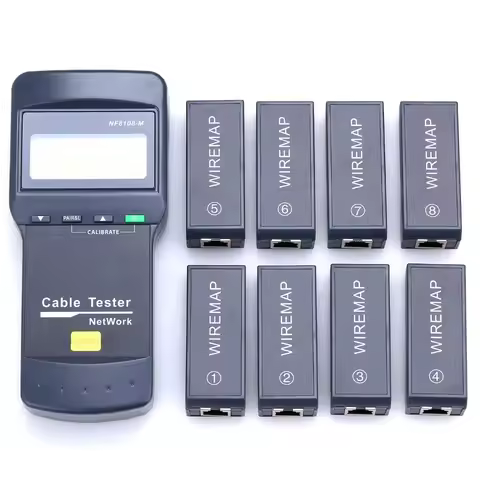 NF8108-M Digital Network Cable Length Tester Network Cable Tester 8 Meter Length Remote Units Cat5E/
