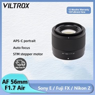 VILTROX 56mm F1.7 Fuji X Nikon Z Mount Camera Lens Auto Focus Portrait APS-C for Fujifilm X-T4 T200 