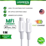 UGREEN MFi USB C To Lightning Cable Apple MFi Certified PD 60W Fast Charging Data Transfer iOS iPhon