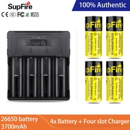 SUPERFIRE Flashlight 18650/21700/26650 Li-ion Battery Charger 1400/1700/2000/2300/3350/3700/4000/520