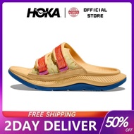【Official Flagship Store】HOKA Ora Recovery slip-on slides unisex yellow anti slip waterproof sandals