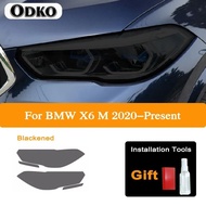 yolandd สำหรับ Bmw X6 E71 F16 M F86 G06 ไฟหน้ารถสีดำป้องกันฟิล์มไวนิลป้องกันโปร่งใส Tpu สติกเกอร์อุป