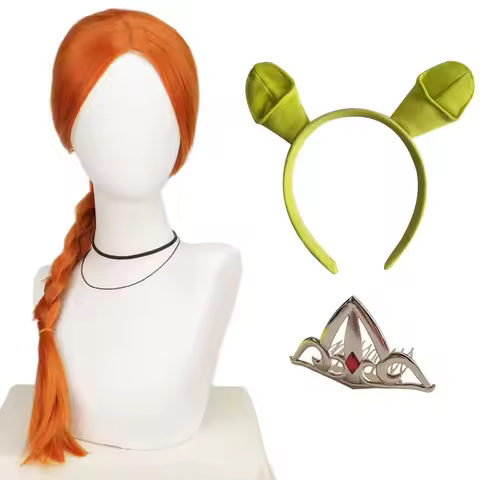 New Masquerade Girls Adult Women Princess Fiona Cosplay Synthetic Wig Or Fancy Fairy Accessories Shr