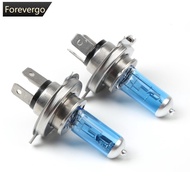 FOREVERGO 2Pcs Super White H4 55W DC12V Bi-Xenon HID High Low Beam Headlight Bulb 6000K Light Lamps 
