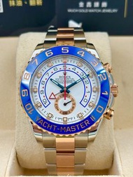 二手 USED  ROLEX 勞力士 YACHT-MASTER II 116681 白色 2014年7月 全套 FULL SET