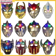  Halloween Xmas Party Ultraman LED Light Full Face Cover Mask Kids Cosplay Prop