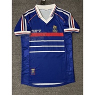 2025 imported French Team Jersey 1998 World Cup Home No. 10 Zidane Long Sleeve Football Uniform Henr
