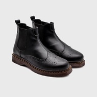 WOMEN'S SHOES ALVARO BLACK GUM ManNeedMe x Lvnatica Men's Casual Chelsea Boots