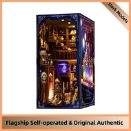 DIY Book Nook Magic Potion Shop Miniature House Wooden Bookend With LED Light Wizard Apothecary Mini