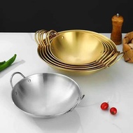 Thicken Wok Home Garden Non-stick Skillet Stainless Steel Pan Stoves Cooking Pot Cauldron Cast Iron 