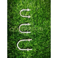 (1/4")15mm - 150mm (1/2"-6") Gi U Bolt & Galvanized U Bolt & U Bolt C/W 2 Hex Nuts & Pipe U Bolt Cli