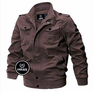 Jaket Bomber Polos Pria kekinian trendy / Jaket Bomber Kanvas 2022 / Jaket Outdoor Pria / Bomber Jac