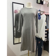 histyle gray slim long-sleeved dress simple long dress histyle灰色修身长袖连衣裙简约长款连衣裙
