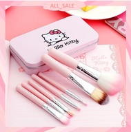 AS~ KM053 KUAS MAKE UP SET DALAM KOTAK MOTIF DORAEMON HELLO KITTY 7IN1 COD