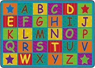 【Exclusive Limited Edition】 Rectangle Non-Slip Carpets Cheerful Alphabet Educational Rug For Home Le
