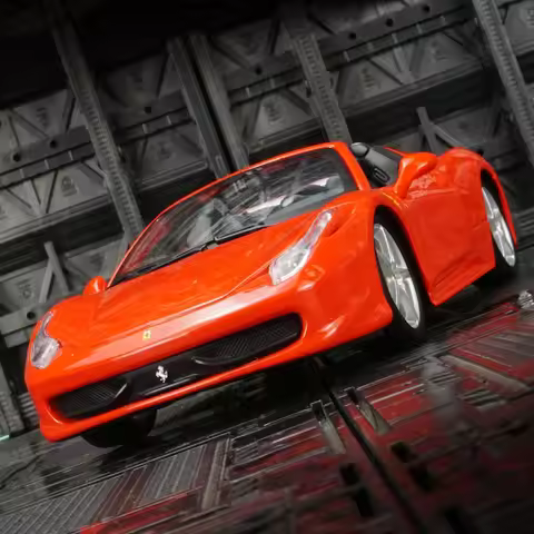 Bburago 1:24 Ferrari 458 Spider Alloy Supercar Model Static Car Ornament Collection rich details, fi