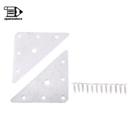 [GoodGirlm1] 1Set (5 Triangle Codes 5Bag Screws) Stainless Steel Corner Code Triangle Connector Flat