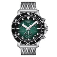 100% original Tissot Seastar 1000 Chronograph ST Steel Green Dial Men Watch T120.417.11.091.00