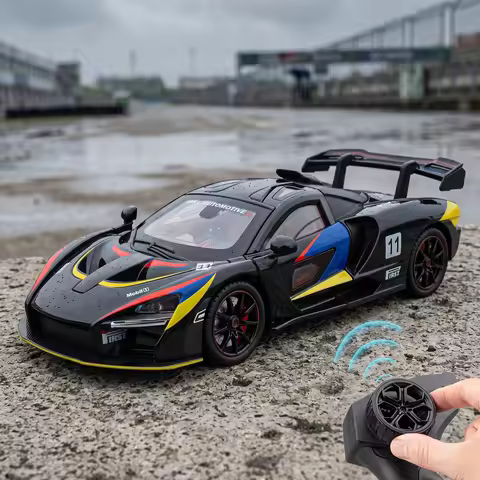 Remote Control 1:24 McLaren Senna GTR No.12 Racing Alloy Metal Diecast Model Car Collectibles & Hobb