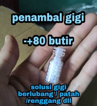 penambal gigi -+80 butir / gigi palsu / tambal gigi / temptooth DL