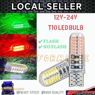 TRUCKING HIGH QUALITY 12V-24V T10 LED BULB GREEN RED WHITE BLUE YELLOW MENTOL 4090 LORRY LORI CAR KE