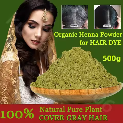 Natural Pure Plant Henna Powder Hair Dye To Cover White Hair Nourishing and Haircare Brown Black Ind