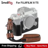 SmallRig X-T5 ครึ่งกล้องสไตล์ย้อนยุคสีน้ำตาลสายรัดข้อมือหนังและปุ่มชัตเตอร์สำหรับ FUJIFILM X-T5 3927