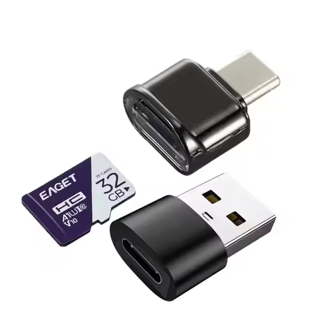 TF Card Reader, Micro SD Card Reader, Type C TF Storage Card Reader with USB C to USB Adapter, Suita