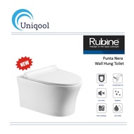 RUBINE Punta-Nera Rimless Wall Hung Toilet Bowl (BOWL ONLY)