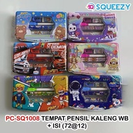 Whiteboard Tin Pencil Case SQ-1008 + contents / Fancy Tin Pencil Case